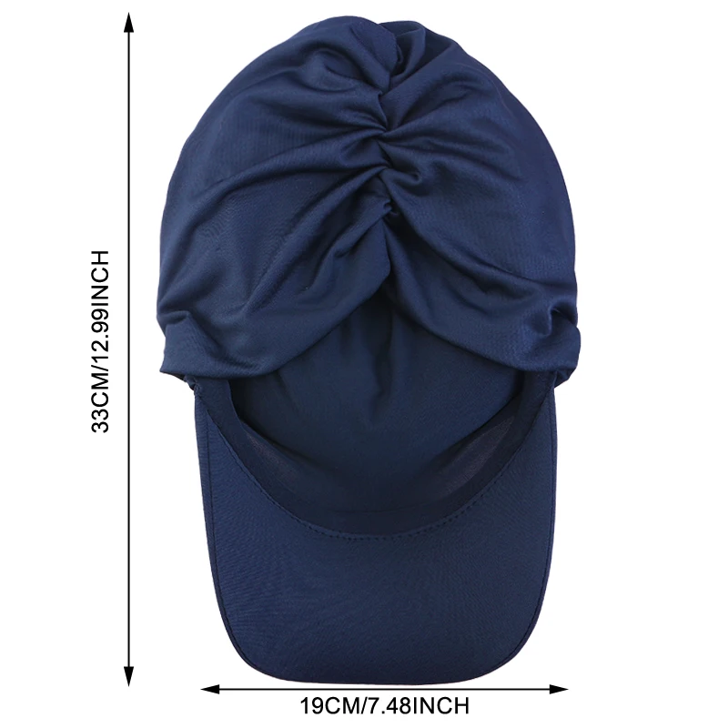 Muslim Baseball Cap Headscarf India Hat Woman Outdoor Sun Visor Hat Turban Trendy Casual Islamic Hat Wrap Casquette Gorras