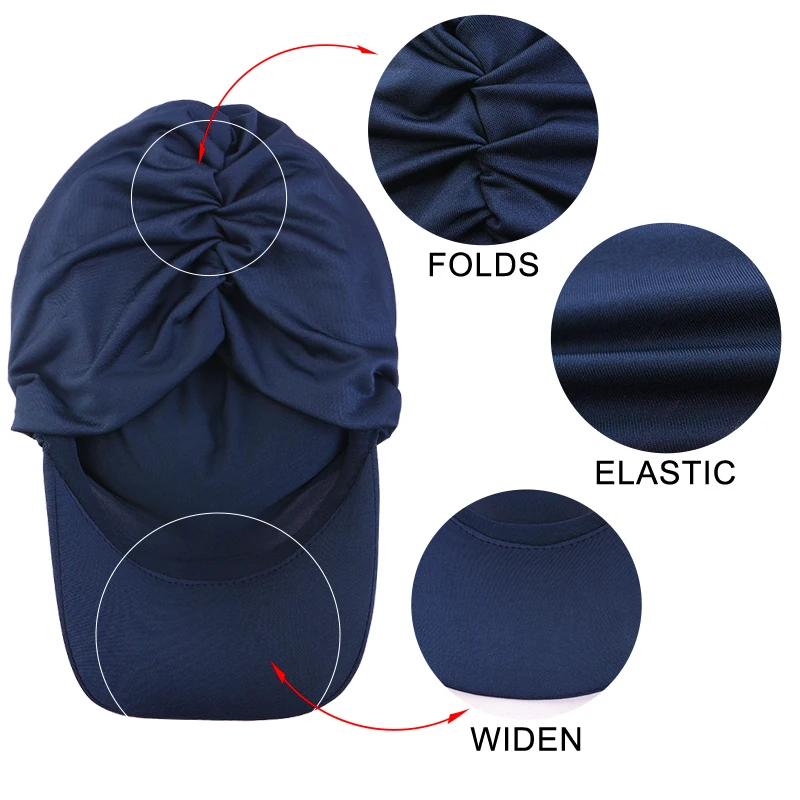 Muslim Baseball Cap Headscarf India Hat Woman Outdoor Sun Visor Hat Turban Trendy Casual Islamic Hat Wrap Casquette Gorras