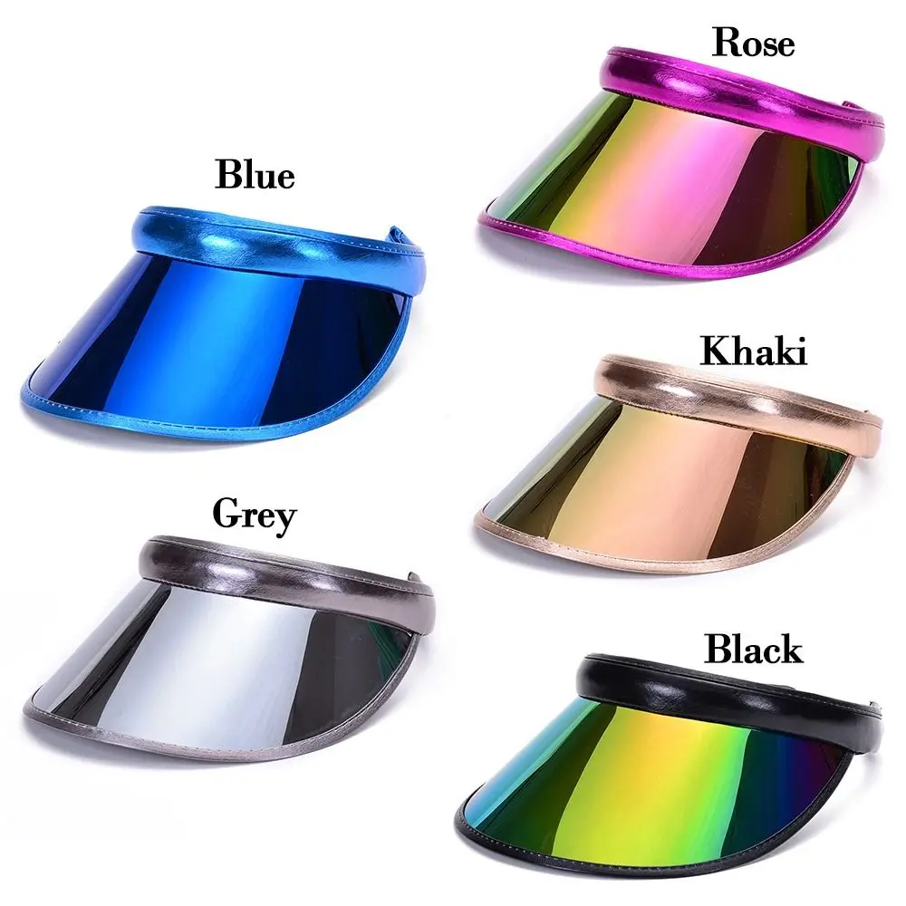Transparent PVC Summer Baseball Hat Women Men Empty Top Anti-UV Sunshade Hat Visor Caps Bicycle Sun Hat Sports Accessories