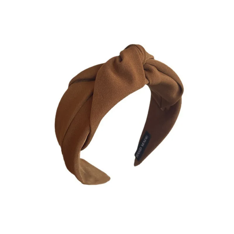 New Knotted Headbands for Women Headdress Girls Vintage Hair Bands Cloth Wide Hairband Soft Hair Hoop Hair Accessories Headwear