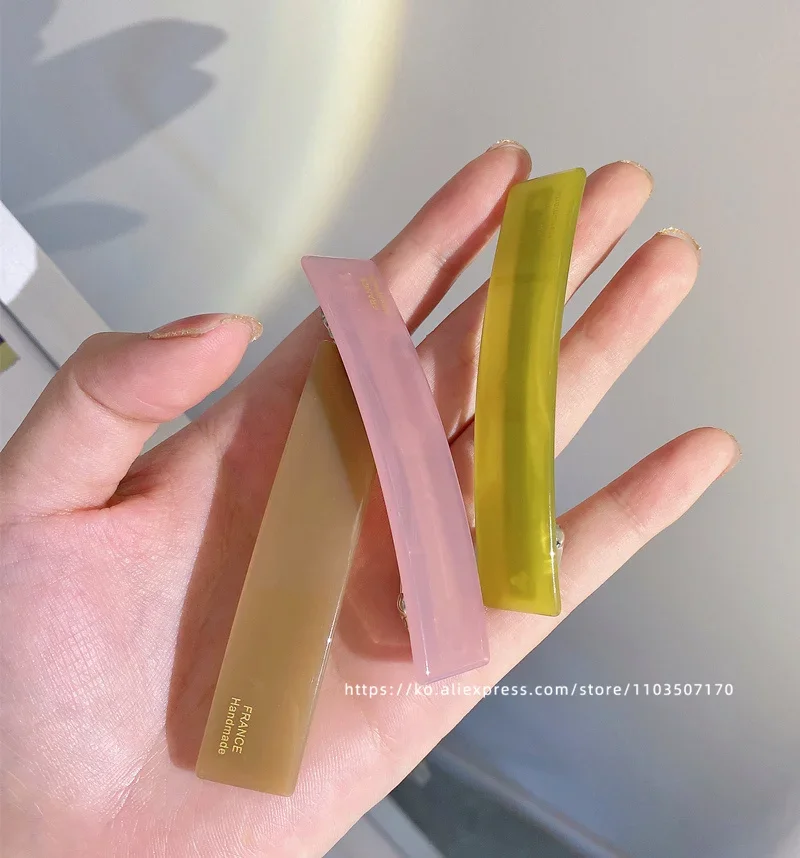Elegant Princess Head ~ South Korea France a word clip spring clip, French side clip fringe ponytail clip half hairpin