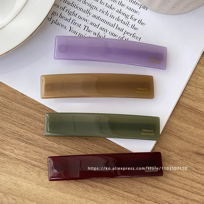 Elegant Princess Head ~ South Korea France a word clip spring clip, French side clip fringe ponytail clip half hairpin