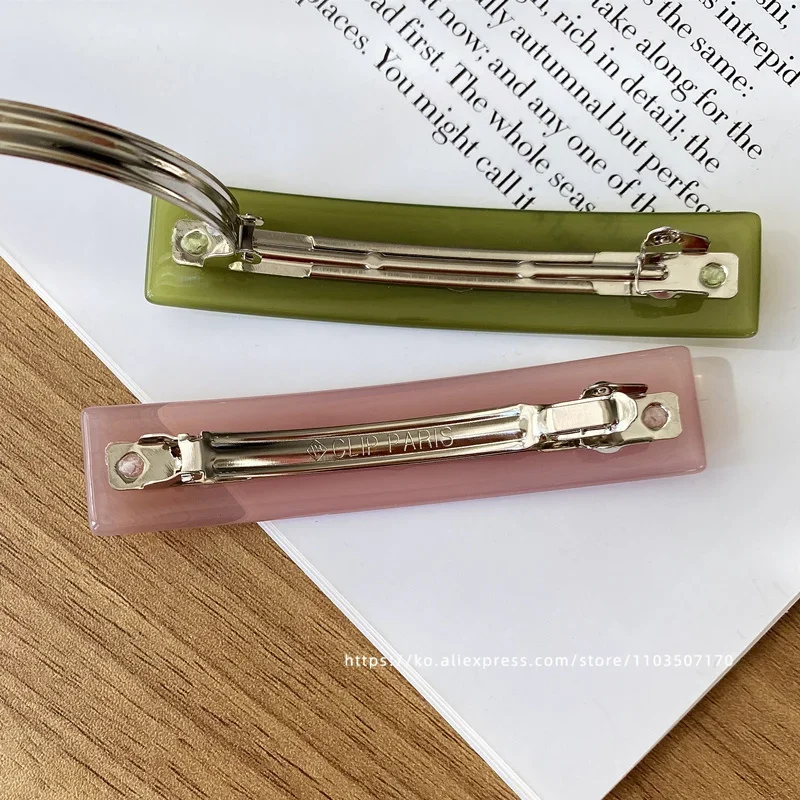 Elegant Princess Head ~ South Korea France a word clip spring clip, French side clip fringe ponytail clip half hairpin
