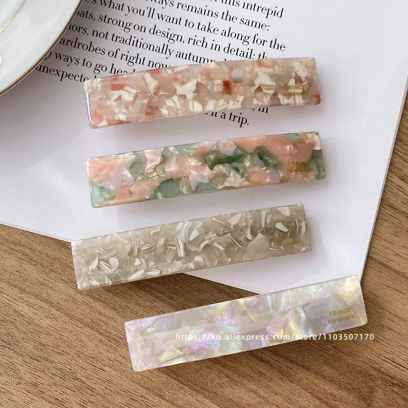 Elegant Princess Head ~ South Korea France a word clip spring clip, French side clip fringe ponytail clip half hairpin