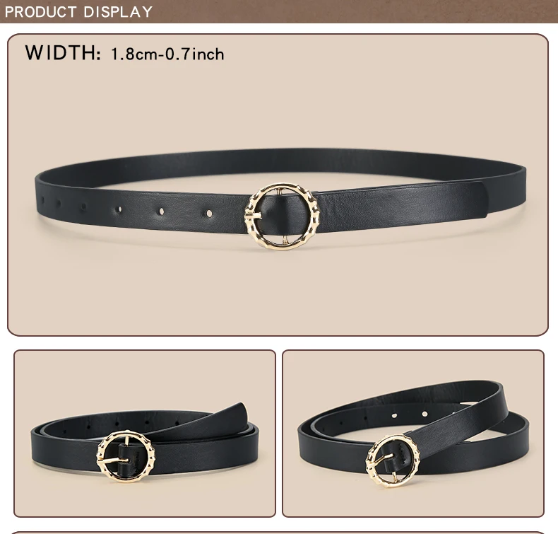 5pcs PU Leather Belts For Women Skinny Waist Belts With Metal Buckle Solid Color Simple Pin Buckle Thin Belt For Jeans Dresses