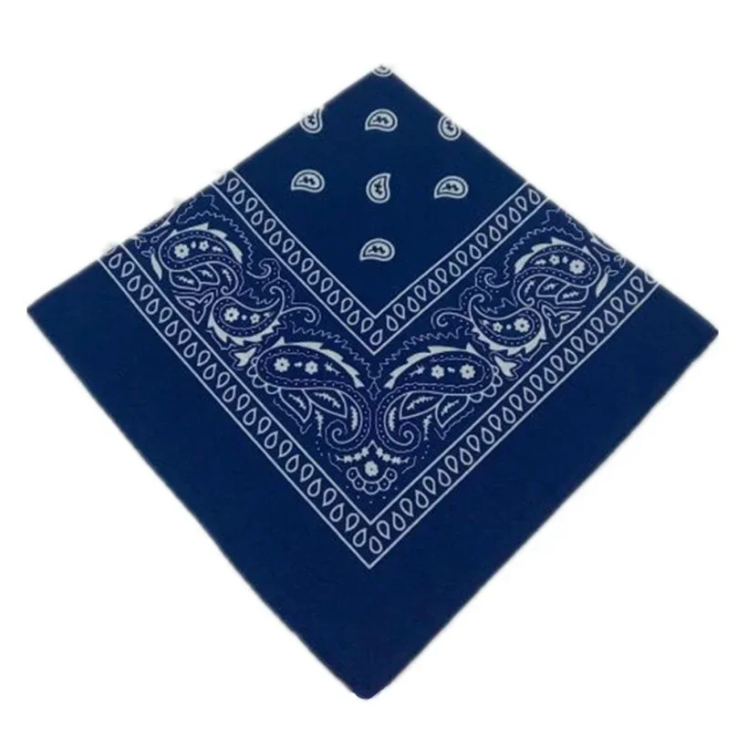 Unisex men women bandana hairband cowboy mens biker sports headwear wrist hairwrap single sided head wrap scarf Paisley