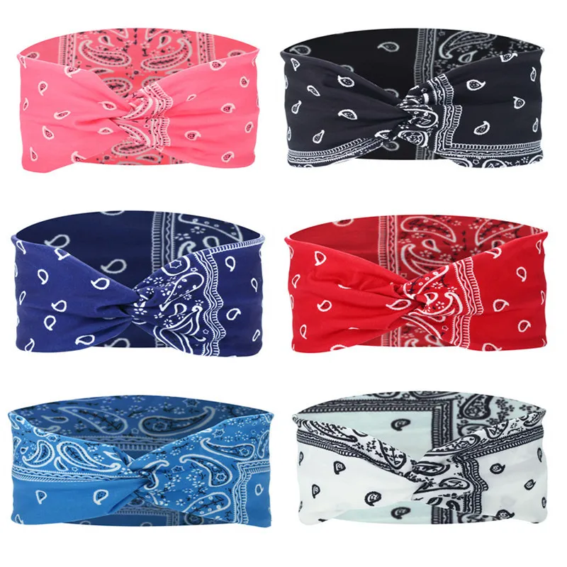 Women Knot Headband Yoga Sport Athletic Boho Knotted Headband Turban Criss Cross Twisted Head Wrap Hair Bands for Women Girl
