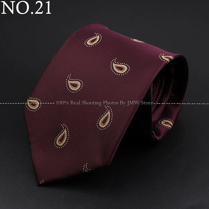 Fashion Woven 8 cm Striped Necktie Wedding Accessories Green Brown Tie Gravatas Man Dot Fit Group Party Office Neck Ties Gift
