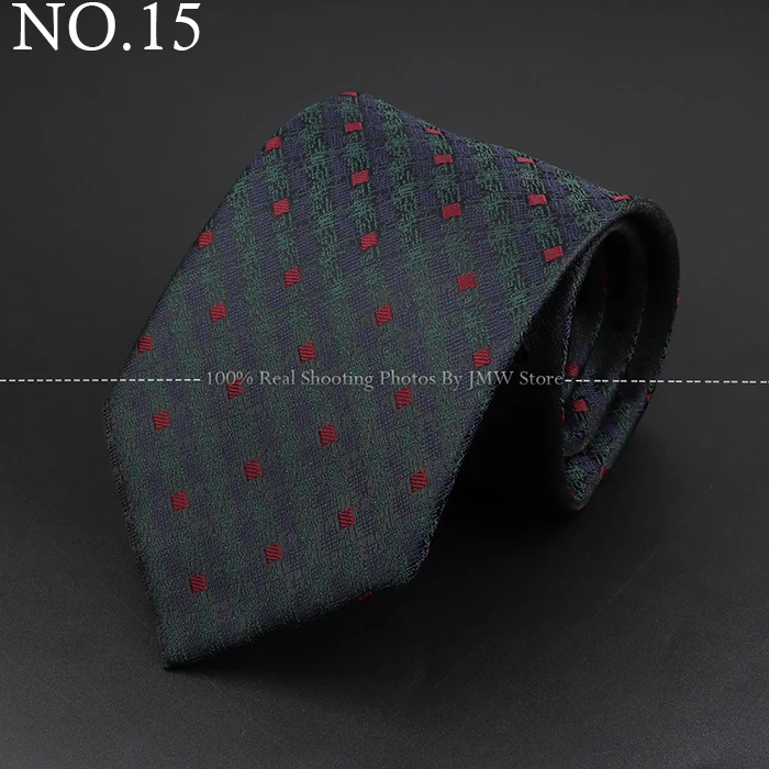 Fashion Woven 8 cm Striped Necktie Wedding Accessories Green Brown Tie Gravatas Man Dot Fit Group Party Office Neck Ties Gift