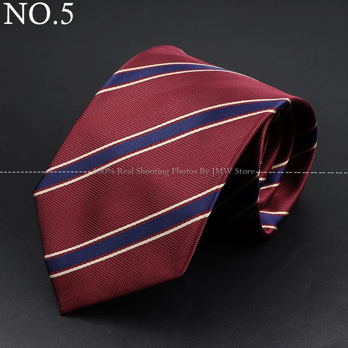 Fashion Woven 8 cm Striped Necktie Wedding Accessories Green Brown Tie Gravatas Man Dot Fit Group Party Office Neck Ties Gift