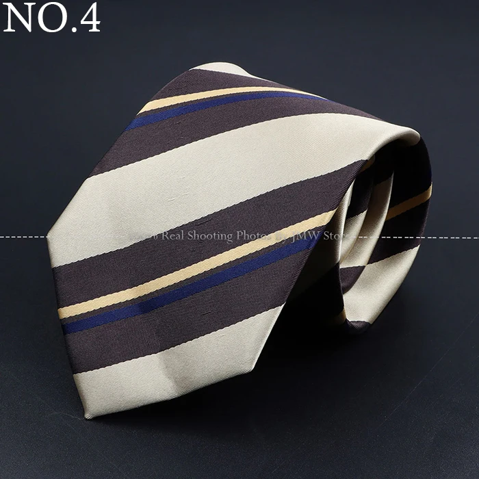 Fashion Woven 8 cm Striped Necktie Wedding Accessories Green Brown Tie Gravatas Man Dot Fit Group Party Office Neck Ties Gift