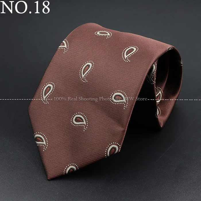Fashion Woven 8 cm Striped Necktie Wedding Accessories Green Brown Tie Gravatas Man Dot Fit Group Party Office Neck Ties Gift