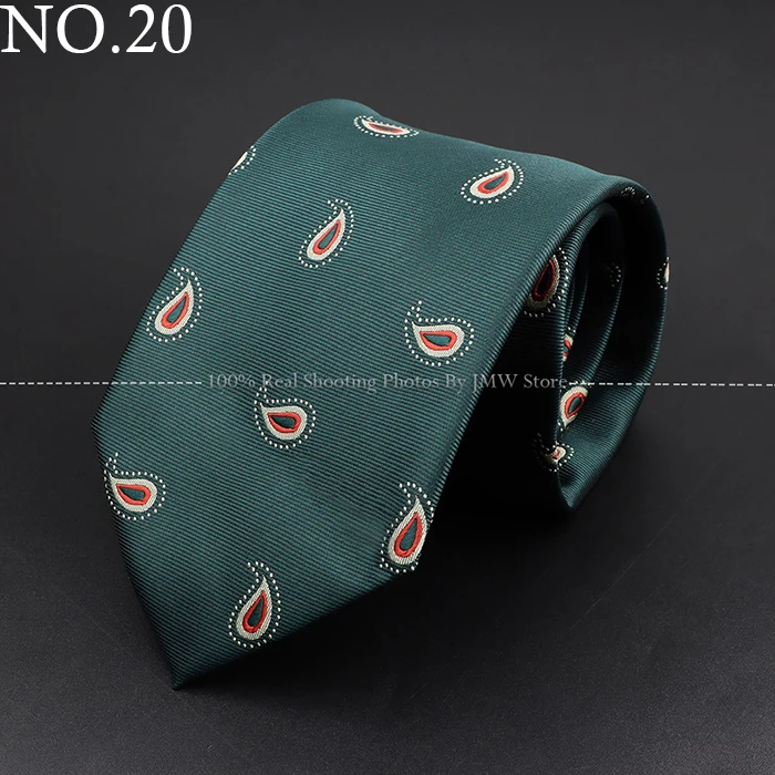 Fashion Woven 8 cm Striped Necktie Wedding Accessories Green Brown Tie Gravatas Man Dot Fit Group Party Office Neck Ties Gift