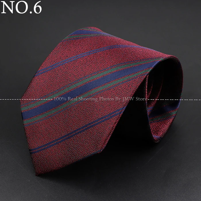 Fashion Woven 8 cm Striped Necktie Wedding Accessories Green Brown Tie Gravatas Man Dot Fit Group Party Office Neck Ties Gift