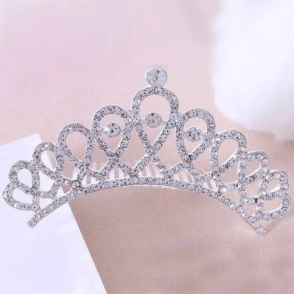 Elegant Princess Crystal Tiaras Birthday Party Crowns Hair Comb Hair Ornaments Crystal Wedding Tiaras Bridal Hair Accessories