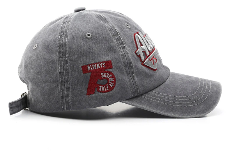 2025 Spring/Summer Unisex Cotton Baseball Cap Vintage Washed with Alphabet ALWAYS Embroidery - Hip-Hop Inspired Snapback Design