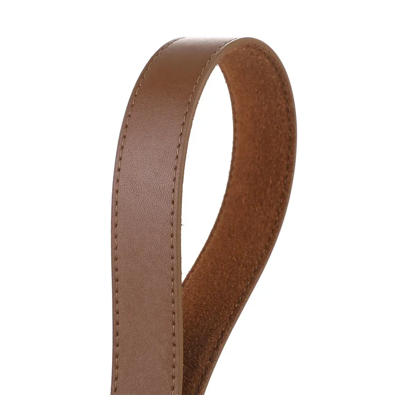 Womens Double Genuine Leather Belt Fashionable Cowhide Suede Belts with Square Alloy Buckle for Dresses Jeans Casual Wear