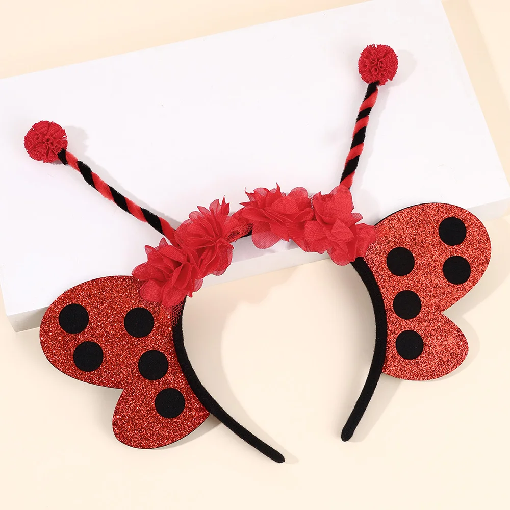 Bee Tentacle Hairband Children's Stage Performance Girl Boy Hair Hoop Cute Bendable Antenna Cosplay Accessories Cartoon Headwear