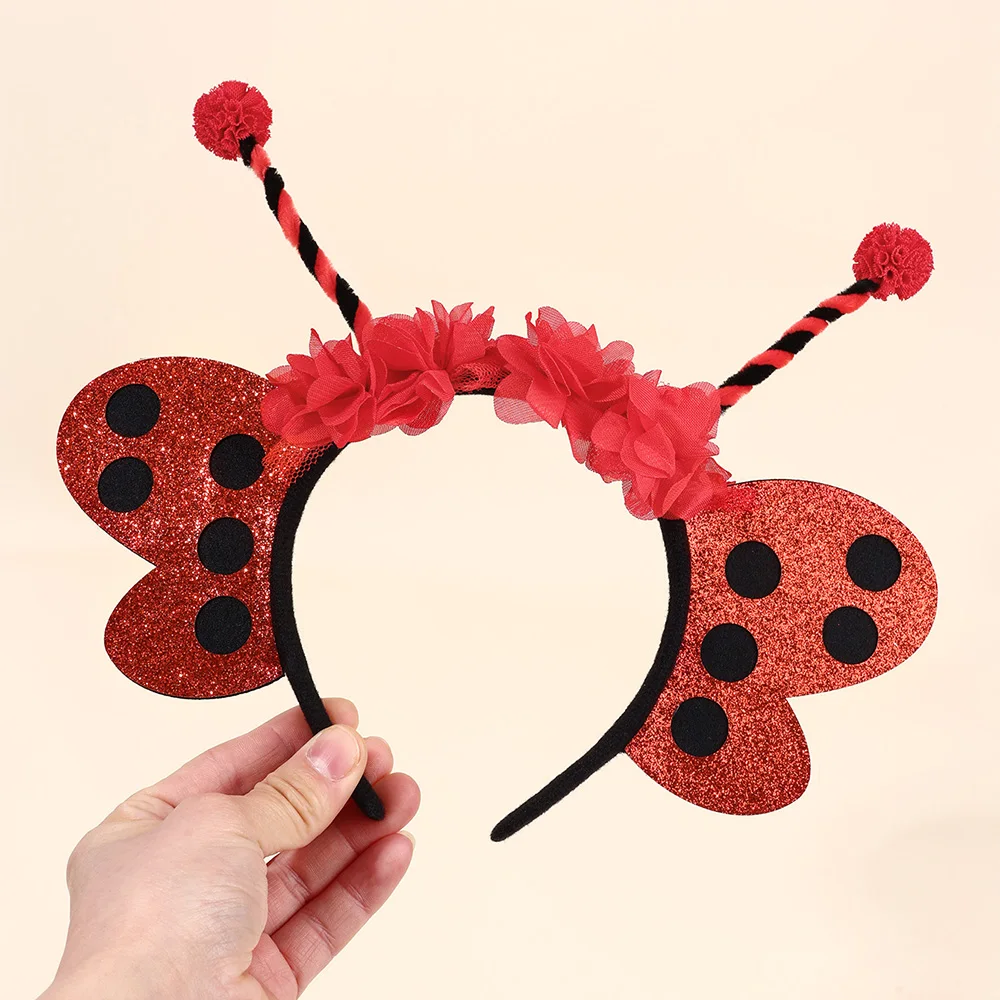 Bee Tentacle Hairband Children's Stage Performance Girl Boy Hair Hoop Cute Bendable Antenna Cosplay Accessories Cartoon Headwear
