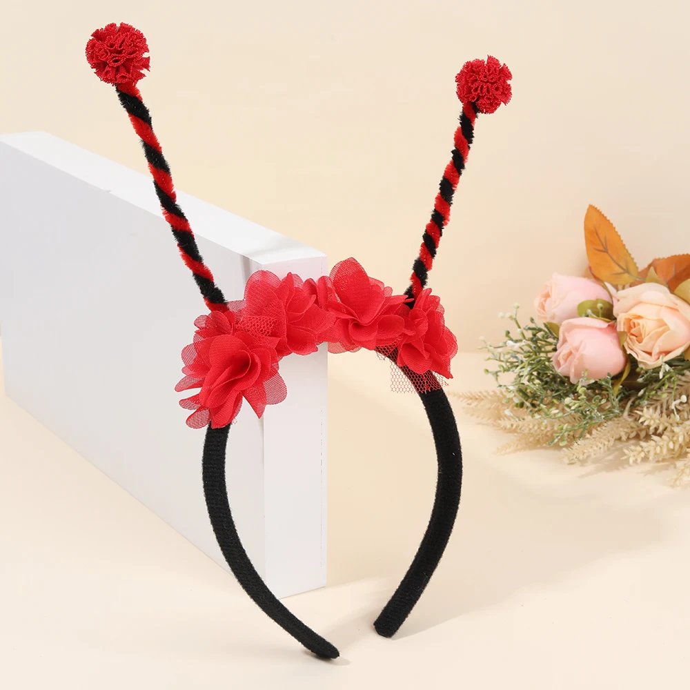 Bee Tentacle Hairband Children's Stage Performance Girl Boy Hair Hoop Cute Bendable Antenna Cosplay Accessories Cartoon Headwear