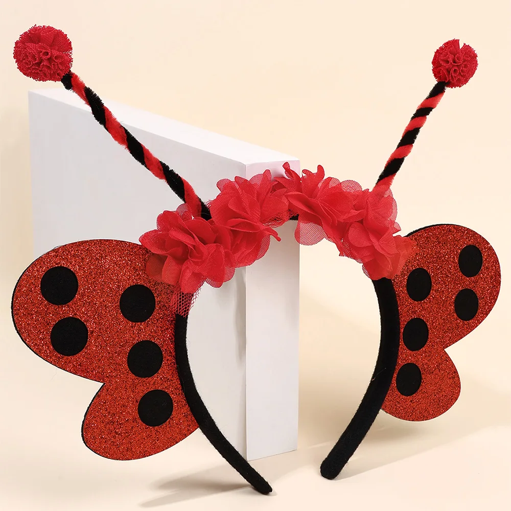 Bee Tentacle Hairband Children's Stage Performance Girl Boy Hair Hoop Cute Bendable Antenna Cosplay Accessories Cartoon Headwear