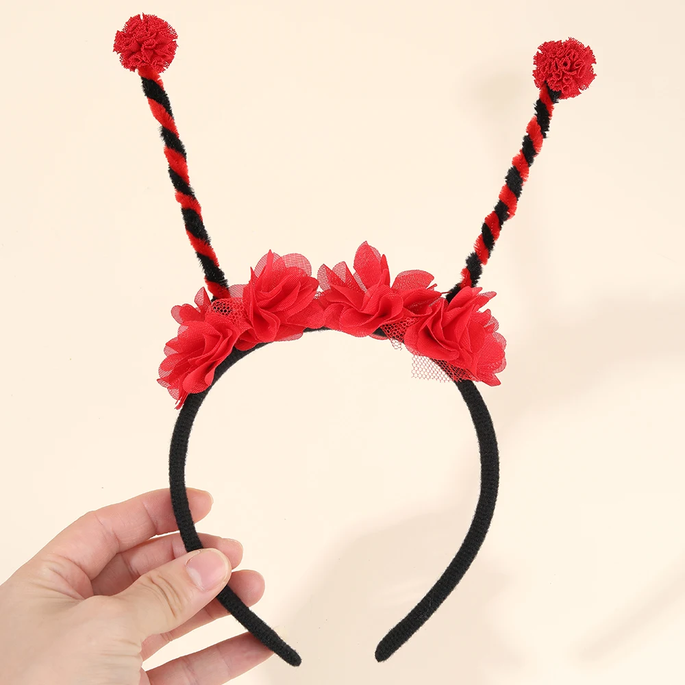 Bee Tentacle Hairband Children's Stage Performance Girl Boy Hair Hoop Cute Bendable Antenna Cosplay Accessories Cartoon Headwear