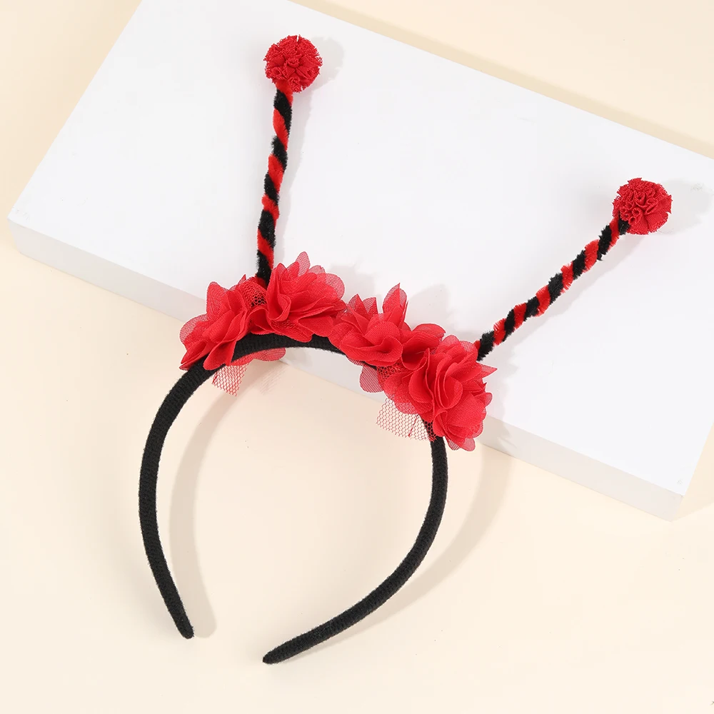 Bee Tentacle Hairband Children's Stage Performance Girl Boy Hair Hoop Cute Bendable Antenna Cosplay Accessories Cartoon Headwear