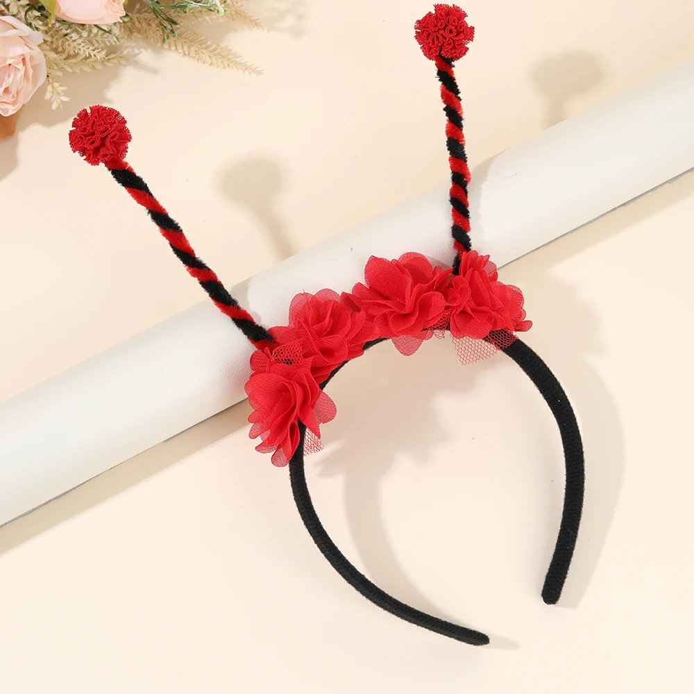 Bee Tentacle Hairband Children's Stage Performance Girl Boy Hair Hoop Cute Bendable Antenna Cosplay Accessories Cartoon Headwear