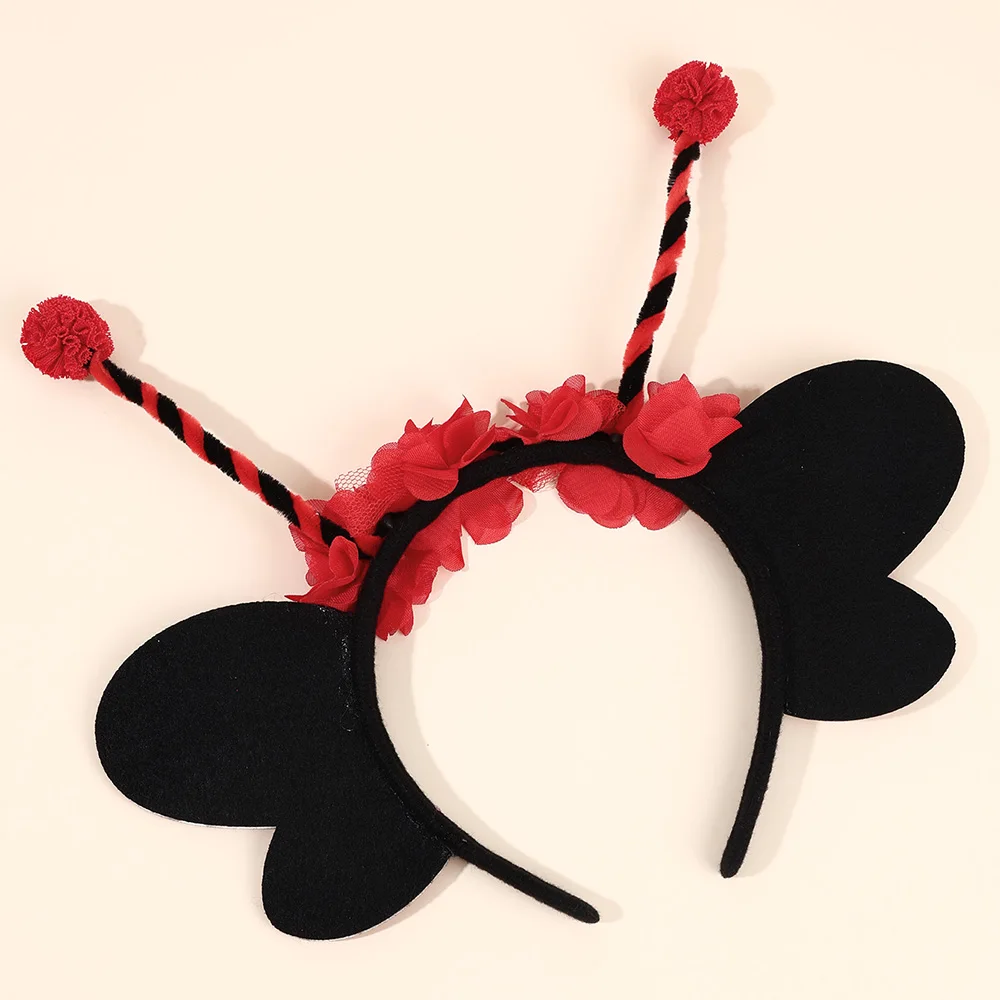 Bee Tentacle Hairband Children's Stage Performance Girl Boy Hair Hoop Cute Bendable Antenna Cosplay Accessories Cartoon Headwear