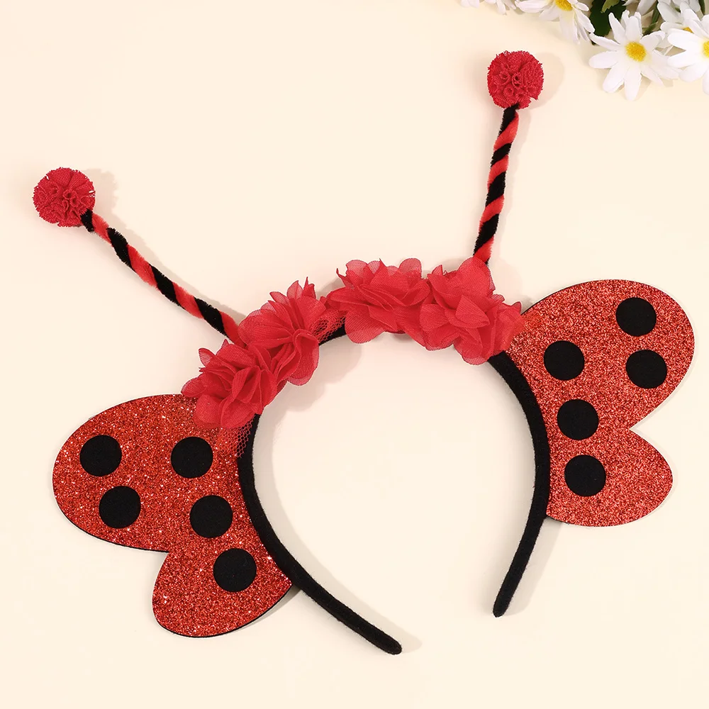 Bee Tentacle Hairband Children's Stage Performance Girl Boy Hair Hoop Cute Bendable Antenna Cosplay Accessories Cartoon Headwear