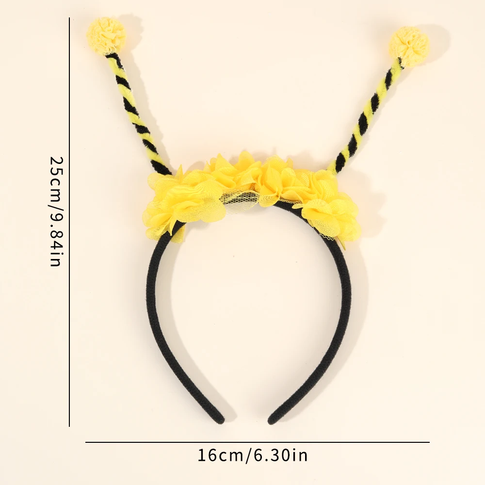 Bee Tentacle Hairband Children's Stage Performance Girl Boy Hair Hoop Cute Bendable Antenna Cosplay Accessories Cartoon Headwear
