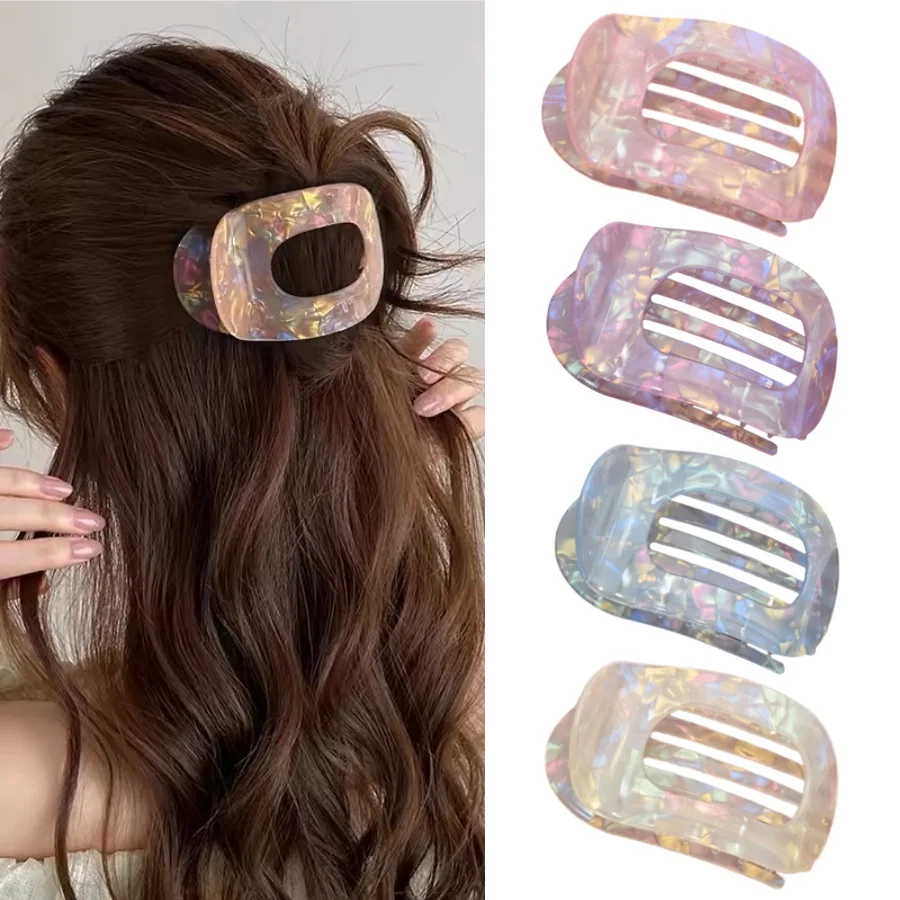 1 Piece Set Ladies Magic Color Large O-Shaped Hairpin Premium PVC Driving Lay Down Available Ladies Gift for Leisure Vacation
