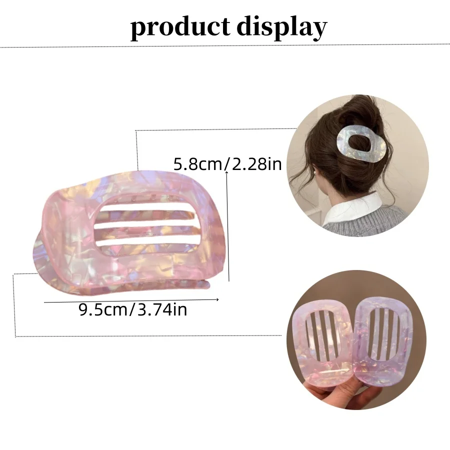 1 Piece Set Ladies Magic Color Large O-Shaped Hairpin Premium PVC Driving Lay Down Available Ladies Gift for Leisure Vacation