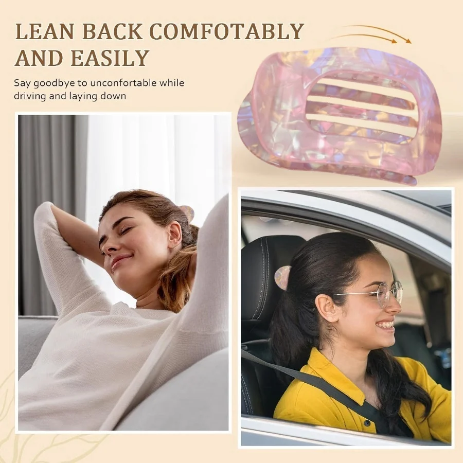 1 Piece Set Ladies Magic Color Large O-Shaped Hairpin Premium PVC Driving Lay Down Available Ladies Gift for Leisure Vacation