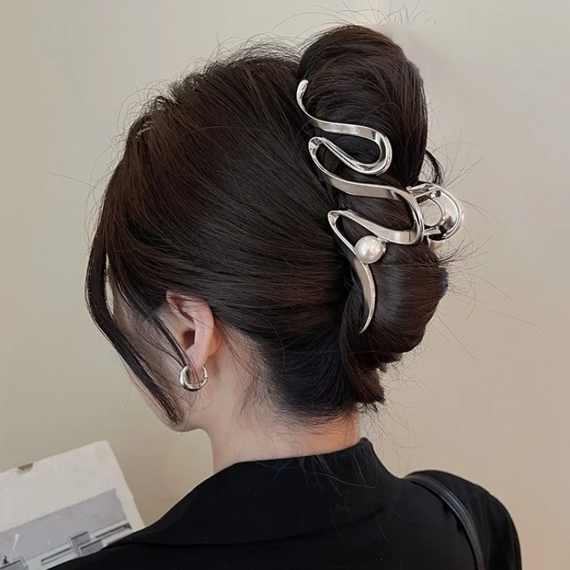1PC Niche Cold Style Design Hairpin For Women, Back Of The Head Of The Head, Shark Clip Ins New High-end Hair Clip Large