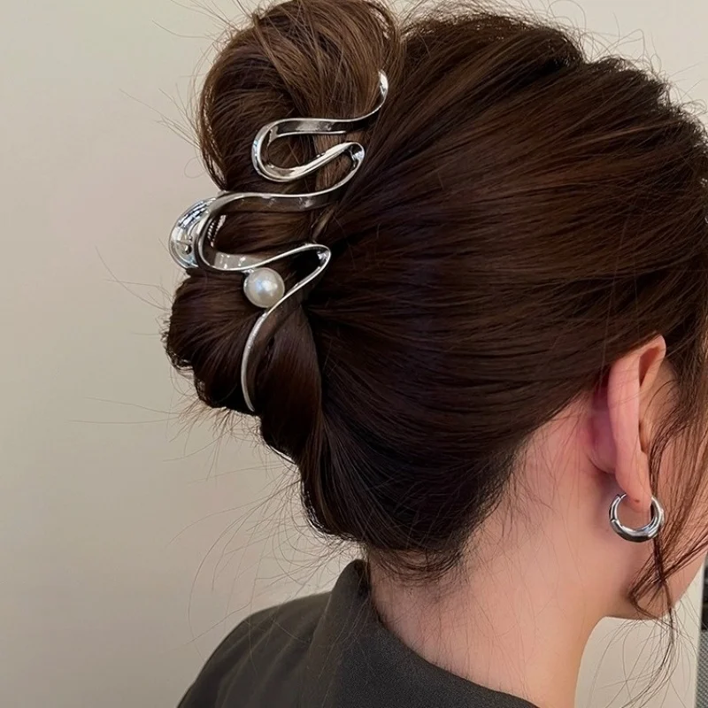 1PC Niche Cold Style Design Hairpin For Women, Back Of The Head Of The Head, Shark Clip Ins New High-end Hair Clip Large