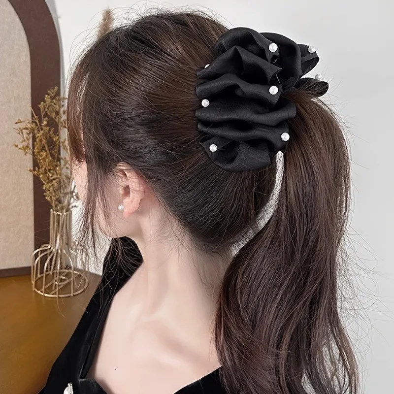 1pc Elegant Bubble Hair Clip Imitating Pearl Women's Ponytail Hair Shark Clip Fashion Versatile Hair Accessory Holiday Gifts