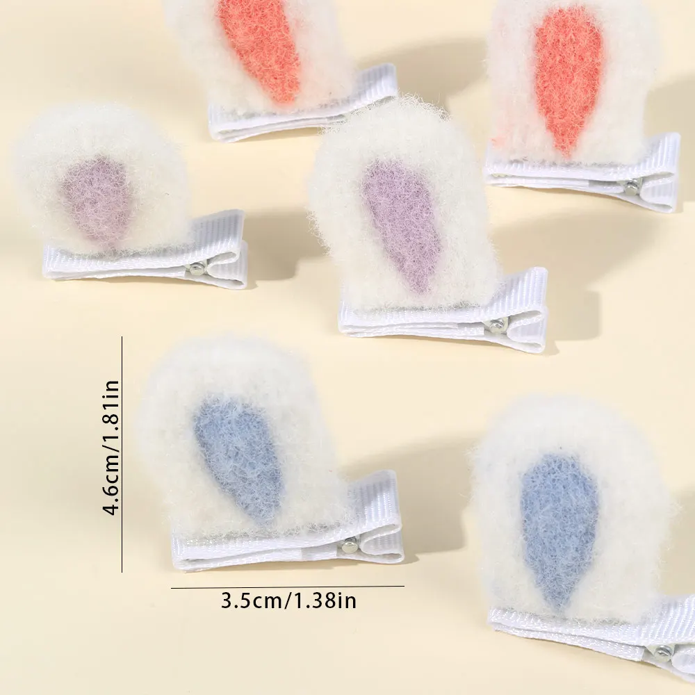 10Pcs Rabbit Ears Hair Clips Cute Cat Ear Hairpin Little Girl Kids Creative Cosplay Birthday Party Daily Accessories Headwear