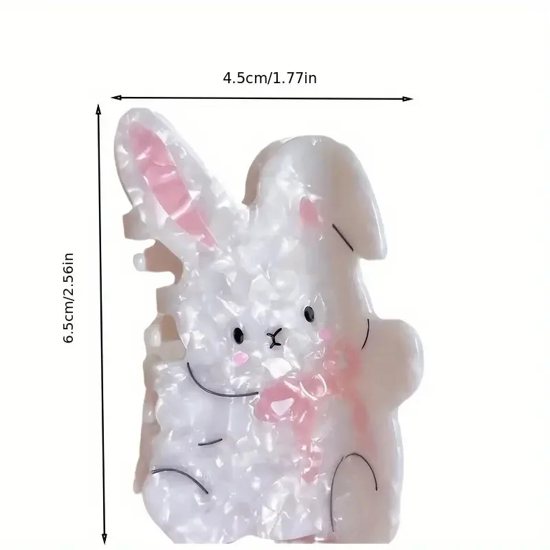 1pc Cute little rabbit hair clip; cartoon ponytail clip; cute back of the head hair clip; shark clip hair accessory