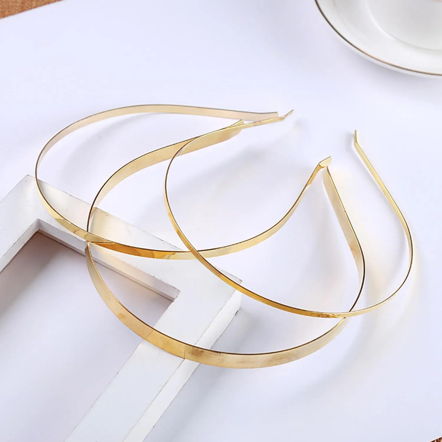 1pcs Stainless Steel Headband 3/4/5/6/7mm Gold Silver Black Color Blanks Head Hoop Base for Diy Jewelry Making Bride Headwear