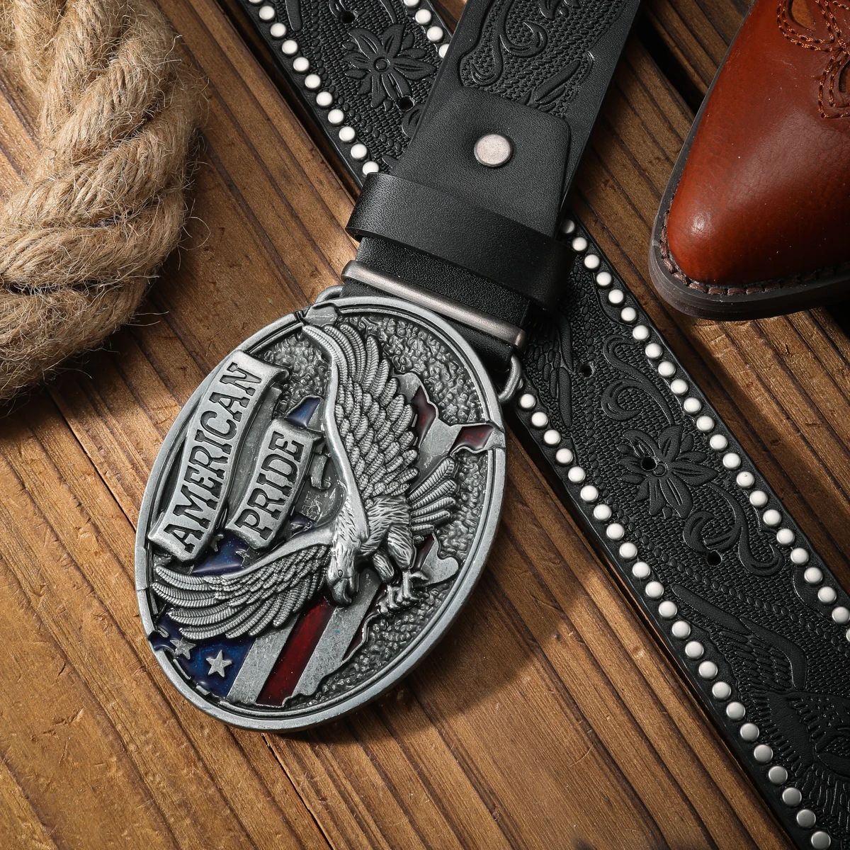 Vintage and fashion collision!  PU leather alloy buckle waistband, for both men and women, to create a personalized western styl