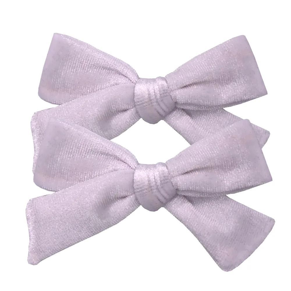 2 PCS Vintage Velvet 3.5 inch hair bow clips Baby Girls fabric piggy tail Hair clips Barrettes Hairpins Kids Hair Accessories