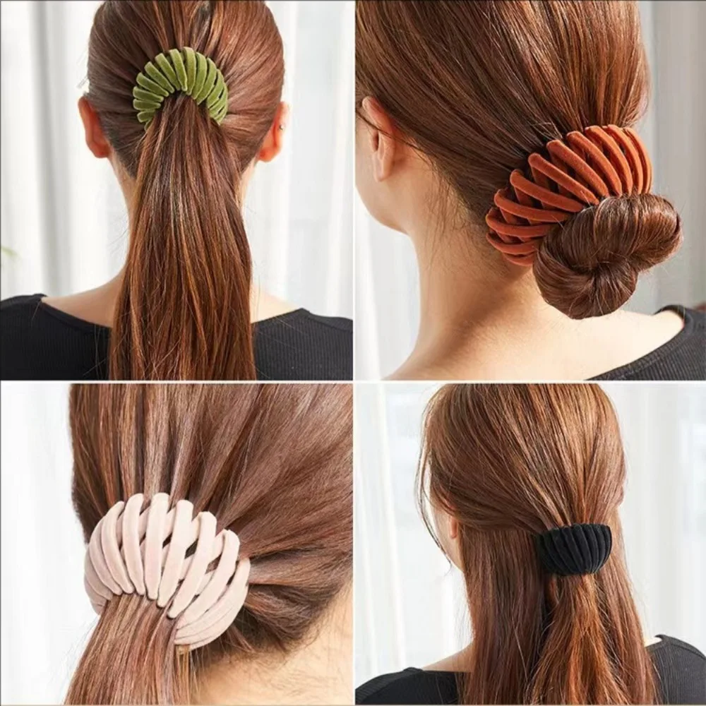 Ponytail Hair Rings Scrunchies HairClips Women Bird Nest Shaped Hairpin Simple Magic Lazy Braider Tool Women Hair Accessories