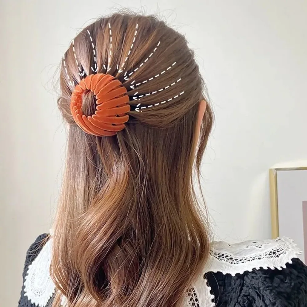 Ponytail Hair Rings Scrunchies HairClips Women Bird Nest Shaped Hairpin Simple Magic Lazy Braider Tool Women Hair Accessories