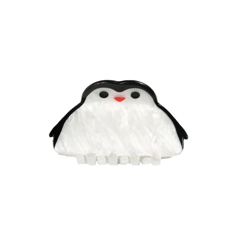 1pc cute little penguin hair clip; adorable animal shark clip; anti-slip half-up hair tail clip for women's hair accessories