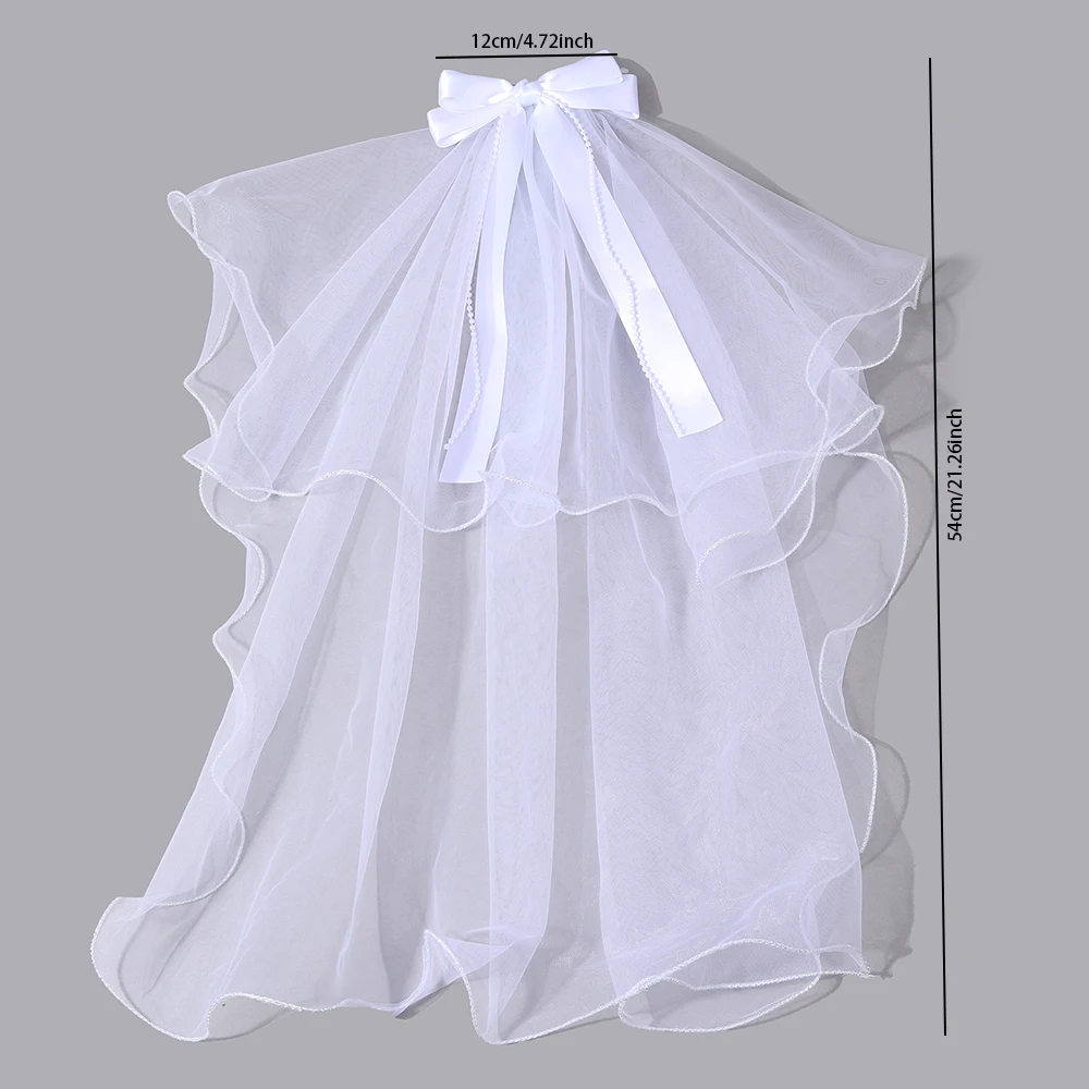 White Tulle Hair Clips For Girls Fairy Mesh Bow Large Hairpin Flower Barrette Summer Party Wedding Women Headdress Accessories