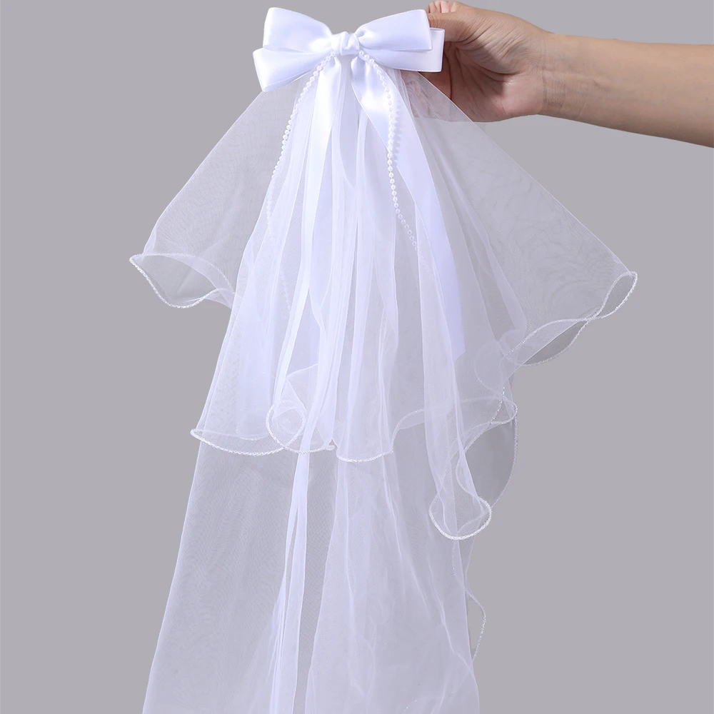 White Tulle Hair Clips For Girls Fairy Mesh Bow Large Hairpin Flower Barrette Summer Party Wedding Women Headdress Accessories