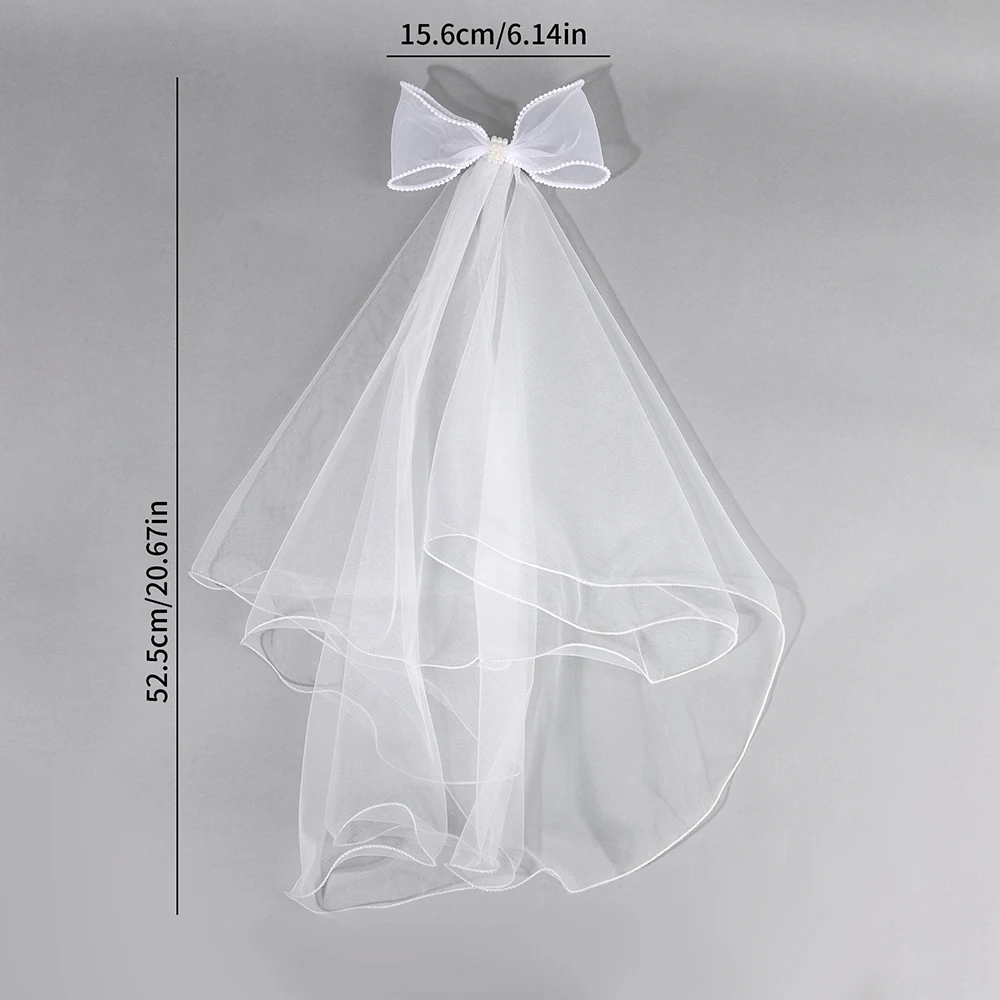 White Tulle Hair Clips For Girls Fairy Mesh Bow Large Hairpin Flower Barrette Summer Party Wedding Women Headdress Accessories
