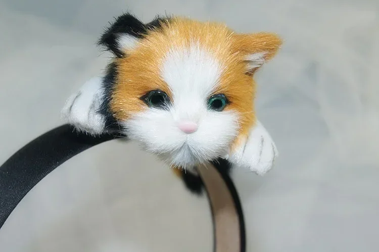 Hair Band Wool Felt Plush Toys Cute Hair Accessories Animal Simulation Crafts Cute Cat Headband Ladies Hair Accessories Party