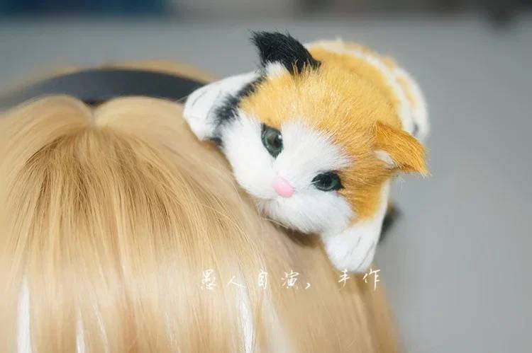 Hair Band Wool Felt Plush Toys Cute Hair Accessories Animal Simulation Crafts Cute Cat Headband Ladies Hair Accessories Party
